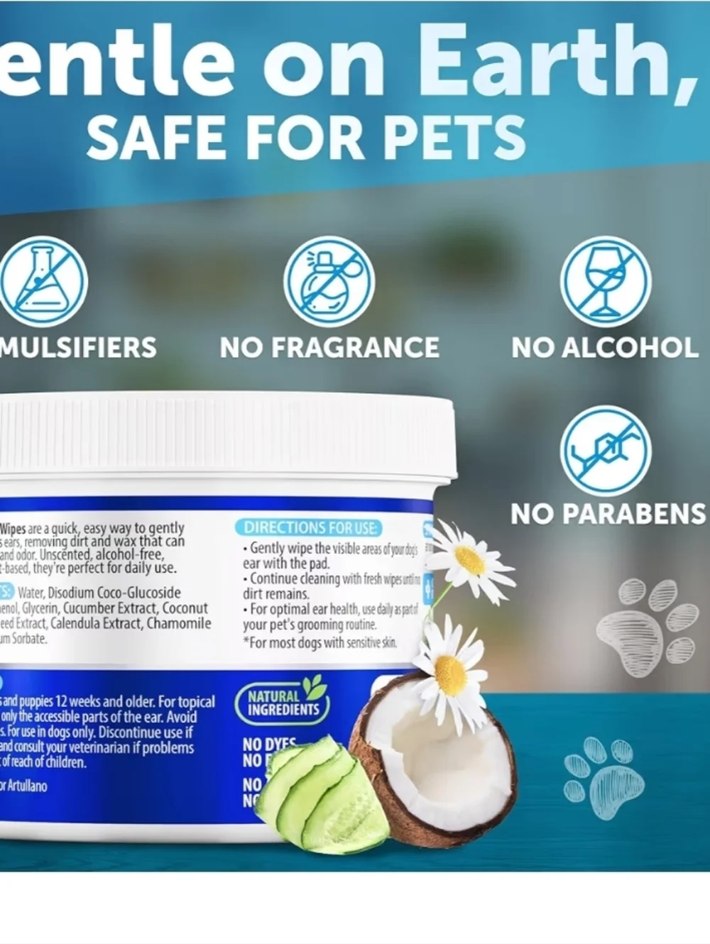 200ct Dog Ear Wipes